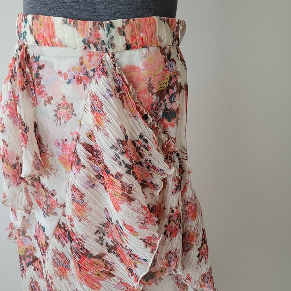 Anthropologie Let Me Be Ruffled Midi Skirt - Picture 4 of 13